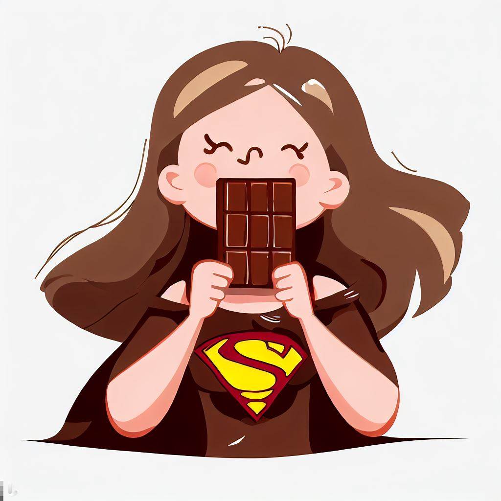 チョコレートを食べる女の子